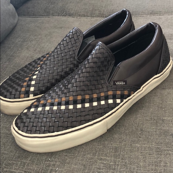 vans woven leather